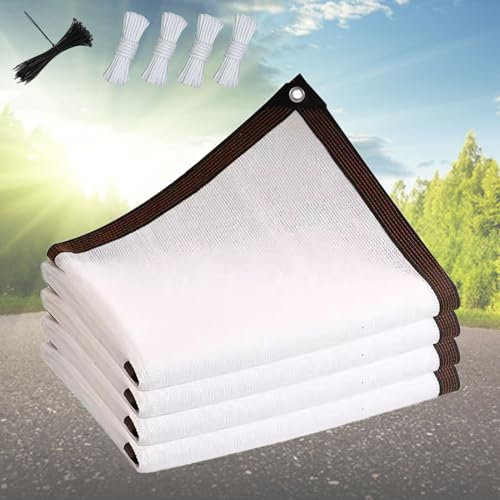 Rete ombreggiante 2x3, 3x4, 4x5, 5x6 m, con occhielli, 90% resistente ai raggi UV, per esterni, pergolato, balcone, serra, spiaggia (2 x 2 m)