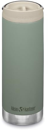 Klean Kanteen 450ml TKWide Insulated Coffee Cup, 100% Leakproof Lid Travel | Mug, Coffee Mug for Hot Drinks, Thermal Cup, Dishwasher Safe & Reusable Coffee Cup for Commuting, (Green)