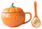 Cabilock 1 Set Tazze di zucca di Halloween bicchierino per tazza per tazza di zucca con coperchio caffè espresso zuccheriera tazzine caffe elegante tazza da latte Orange