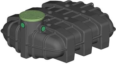 FLORANTIA Sammelgrube flach 2500 Liter Aqua-Waste | mit doppelwandig isoliertem Deckel | Flachtank für Abwasser