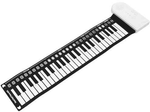 Supvox Tasten-rollklavier Flexibel für Junge Mädchen Anfänger Tragbar als Reiseklavier mit Tasten zum Üben und Spielen ohne Batterie