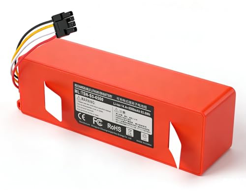 Batteria di ricambio per aspirapolvere Xiaomi Roborock Q5, Q7, S5, S6, S7 | S50, S51, S55, S60, S4, batteria per Xiaomi Mijia, E201, Mi Robot, batteria Xiaomi BRR-2P4S-5200S 6500mAh