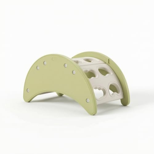 Wsymxuo Arco Montessoriano Resistente Arrampicatd Arco Arrampicata Richiudibile Giocattolo per Neonati, Cameretta, Verde, Struttura Da Arrampicata A Luna