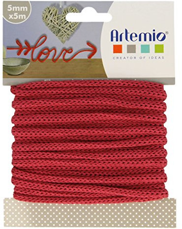 Filato per lavori a Maglia, 5 mm x 5 m, Rosso