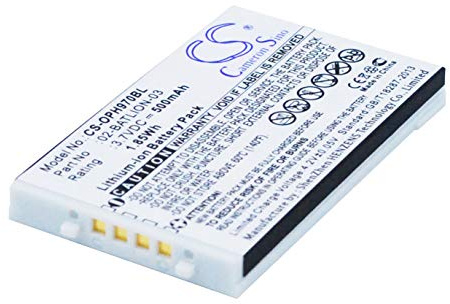 CS-OPH970BL Akku 500mAh Kompatibel mit [Opticon] OPL-7724, OPL-7734, OPL-9700, OPL-9712, OPL-9713, OPL-9723, OPL-9724, OPL-9725, OPL-9727, OPL-9728 Ersetzt 02-BATLION-03, 11267, ORBLIOP0012
