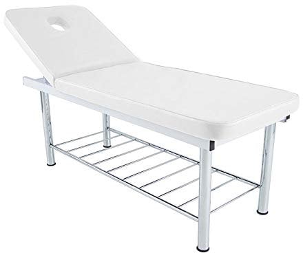 Luxuriöses Massageliege Höhenverstellbar, professionelles Therapieliege Massagestuhl, Liegestuhl, FISIOTERAPISTA TATTOO TATUAGGI RELAX Bianco