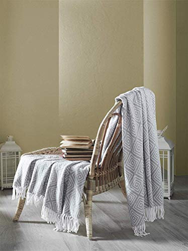 sei Design Exklusive Kuscheldecke flauschig Plaid-Sonderedition 150 x 200 cm 100% Polyacryl Einzigartige Fransen Pflegeleicht Ganzjährig verwendbar