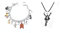 Shuanghao M J Fans Armband Halskette Handmade Legierung Armband mit Geschenkbox Unisex Valentinstag Konzert Geburtstag, 22 cm, Metall, Kein edelstein