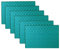 Tischset Platzset Platzmatte PP 1,5 mm 45 x 30 cm 6er-Set Rattan Echt Geflochten Farbe wählbar Türkis