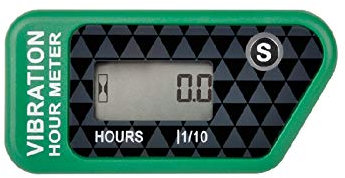 Jayron JR-HM016B LCD Wireless Digital Hour Meter Gauge Vibration Activated,Waterproof Design,for All Vibrating Machine,Air Compressor,Generator,Jet ski,Lawn Mower, Motorcycle,Chainsaw