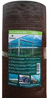 flonatur Mallas ocultación jardín Marrón, 2x100m, Malla sombreo al 90%, Malla jardín Verde y marrón, Varias Medidas