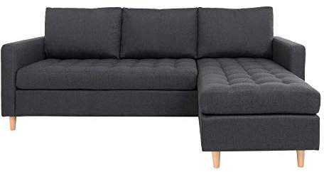 House Nordic Ecksofa, wendbar, Stoff, Dunkelgrau – Kollektion Firenze