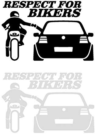 Danfer Autoaufkleber, Respekt Für Radfahrer, Wasserdicht, Reflektierend, Schwarz+weiß