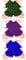 SATINIOR 3 Paar fingerlose Handschuhe für Damen, Winter, Halbfinger, Strickhandschuhe für Damen und Herren, Lila, Blau, Armeegrün