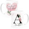 SpecialMe® Kaffee-Tasse mit Name und Spruch mit Herz Initiale Monogramm Dankeschön personalisierte Geschenke Erzieherin weiß Keramik-Tasse