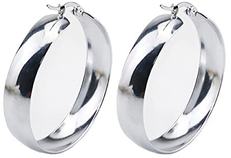 Skcess Ohringe Mädchen Silber, Creolen Ohrring Edelstahl Großer Kreis Tochter Geschenke Von Mama