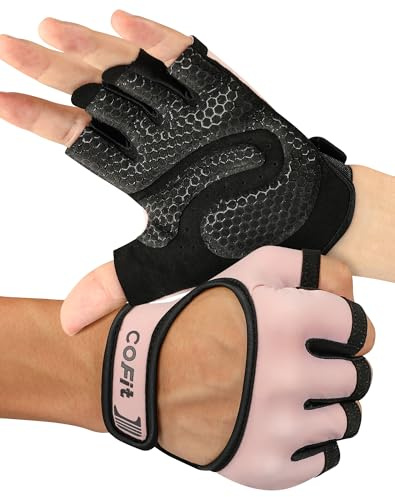 COFIT Atmungsaktiv Fitness Handschuhe, rutschfest Trainingshandschuhe Damen und Herren mit Handgelenk Unterstützung Gewichtheben Handschuhe für Gym Übung, Krafttraining, Bodybuilding