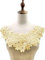 Bestickte Blumen Blüte Spitze Kragen Applikation,Stickerei Spitzenbesatz Häkelspitze Patch Spitzemotiv Applique Patches Einsatzkragen für Nähen Handwerk Kostüm Hochzeitskleid Brautkleid Deko,Beige