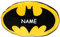 alles-meine.de GmbH großes Plüsch Kissen/Schmusekissen - Logo Batmann - incl. Name - 48 cm * 27 cm - Kuschelkissen - groß - sehr weich - Reisekissen/Autokissen - Samtkiss..