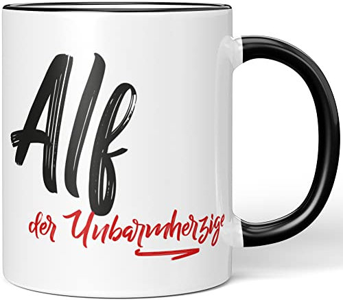 JUNIWORDS Tasse, Alf, der Unbarmherzige, Schwarz (5204715)