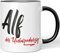 JUNIWORDS Tasse, Alf, der Unbarmherzige, Schwarz (5204715)