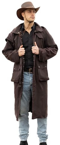 RESISTANCE Premium Bronze Brown Waterproof Cowgirl Duster Coat For Women