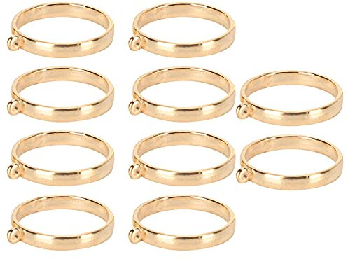 Runde, Offene Rückseite, Lünette, Hohlrahmen-Anhänger, 10 Stück, Runde Hohlrahmen-Anhänger für DIY-Schmuckherstellung, Bastelbedarf (KC Gold)