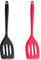 WLLHYF 2 Pack Small Silicone Turners Non Stick Slotted Kitchen Spatulas High Heat Resistant Cooking Utensils Ideal Cookware for Fish, Eggs, Pancakes