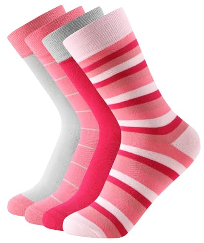 Balseti 6 Pares Calcetines Media Caña para Mujer y Niña con Estampados | 85% algodón, ligeros y transpirables, con ajuste elástico cómodo y diseños variados. Para uso diario. Talla única 35-41.