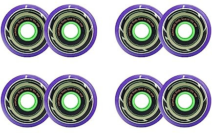 Skateboard-Rollen, Härte 83A, Inline-Rollen, Ersatzrollen, 68 mm, 8 Stück, für Inline-Ersatzrollen, lila