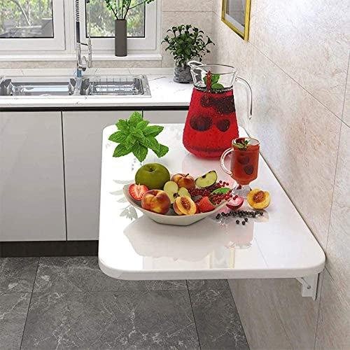 SHANXIL Klappbarer Wandtisch, schwebender Holztisch, platzsparender Hängetisch für Arbeitszimmer, Schlafzimmer, Badezimmer oder Balkon, Klapptisch,B-80x30cm/32x12in