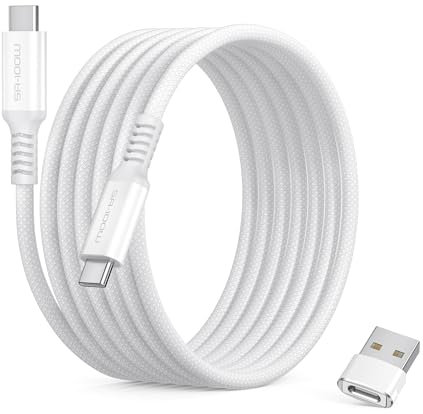 Basesailor Cable USB Tipo C a C 100W 3M con Adaptador,Cargador Carga Rápida PD para iPhone 16 15,MacBook Mac,iPad Pro 10th Air 4 4th 5th Mini 6th Gen,Samsung Galaxy S22 S23 S25 S24 Ultra,Z Flip Fold 5