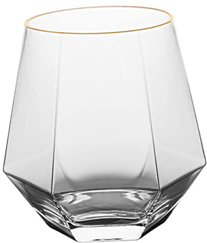 Mikinona Shape Juice Cup Decorative Glass Drinking Cold Beverage Elegant Glass Cup for Parties