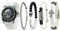 TIME100 Herren Totenkopf Uhr mit stapelbaren Armband Set, Silikonband