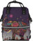Wickeltasche mit buntem Tribal-Blumenmotiv, groß, Laptop-Rucksack, wasserdicht, für Mutter, Outdoor, Reisen, Schwarz, Einheitsgröße, Tragetaschen-Rucksäcke