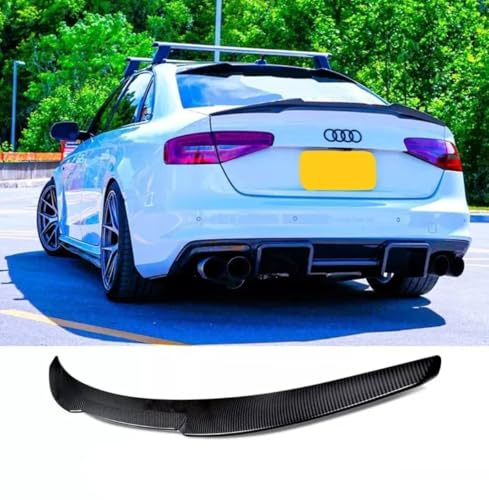 For Auto Perfectionists UK Rear Boot Spoiler Compatible With Audi A4 B8.5 2012-2016 M4 Style ABS Carbon Fibre