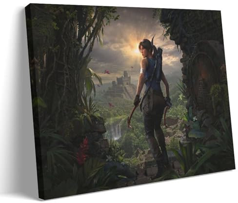 NVBKJH Tomb Raider Main Character Lara Croft Character Fan Art Poster Dekorative Malerei Leinwand Wandkunst Wohnzimmer Poster Schlafzimmer Malerei 20x30inch(50x75cm)