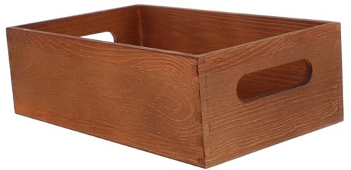 FOYTOKI Holzkistenbox Für Aufbewahrung Massivholzbox Als Werkzeugkasten Kleine Holzaufbewahrungsbox Mit Griffen Für Schreibtisch Und Home-organization
