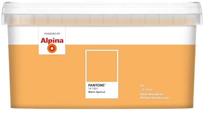 Alpina PANTONE Warm Apricot – Wandfarbe im PANTONE-Farbton – 1 Liter