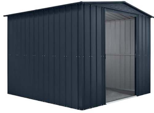 Maligi Home Gartenhaus mit zwei Seiten 308 x 248 cm aus Blech Anthrazit MG/Gelb