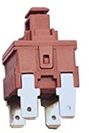 2Pin 4Pin Interruptor de corriente Pulsador, KAN-L5 Interruptor 7.5A 250V AC 15A 125V AC Calentador de agua Aspirador Cerradura especial Auto-bloqueo (4 Clavijas)