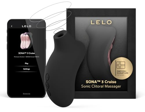 LELO SONA 3 Cruise Schallwellen-Vibrator mit Bluetooth-App, klitoris stimulator für sie, auflege vibration für frauen, 12 Einstellungen mit mehr Leistung und Schallwellen-Technologie (Black)
