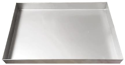 Edelstahl Wasserauffang Pflanzwanne Auffangwanne Rechteckig Tropfschale Zum Sammeln und Ablassen von Wasser Edelstahlwanne Auch for Kfz Grill Gastro(40x40cm(16x16in))