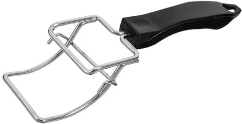 KICHOUSE Pinza per Vassoi Caldi in Acciaio Inossidabile Accessorio per Tostapane e Friggitrice ad Aria Utensile Anti-Ustioni per Rimozione Sicura Teglie e Piastra