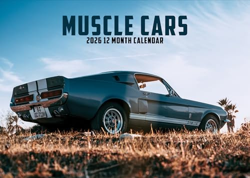 Muscle Cars Kalender 2026, A3, Wirobound, vollfarbig