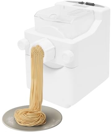Machine à pâtes électrique avec 9 formes, machine à pâtes automatique pour pâtes fraîches et pâte, capacité de 500g, moteur en cuivre de 180W, machine à pâtes pour la maison, pâtes, raviolis, nouilles
