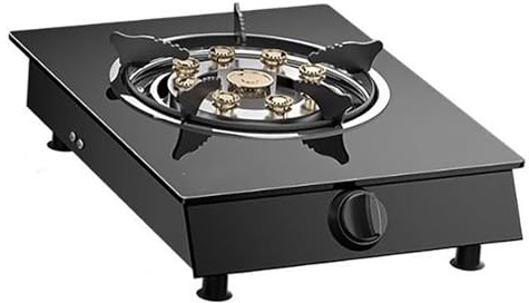 Réchaud À Gaz D'extérieur - Plaque De Cuisson Simple Brûleur, Plages Réglage Multi-niveaux, Réchaud Camping En Verre Trempé, Pour Caravane, Table Autonome(B-4.2KW,NG)