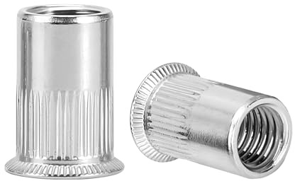 MOUMOUTEN 200 Uds Tuercas Remachables Avellanadas M4 Acero Inoxidable 304 | Tuercas roscadas moleteadas resistentes, repuesto fiable para montajes y proyectos de decoración industrial.