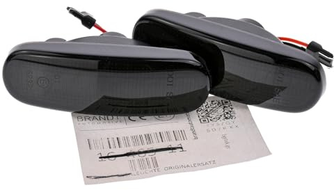BRANDT Seitenblinker Set LED Kotflügel Blinker Schwarz passend für Fiat Qubo I Fiorino III 225 Stilo Doblo I II Multipla 186 Panda II III 169 312 Idea 350 Punto III Grande Evo 199 Abarth Blinkleuchten