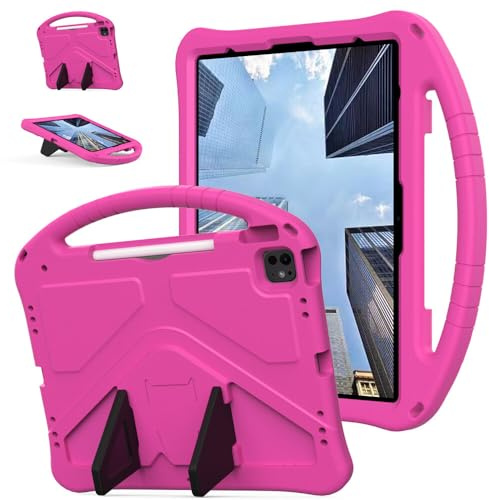 Generic Custodia compatibile con iPad Air 1st Gen (Couleur: fucsia) antiurto supporto rigido in silicone elegante custodia
